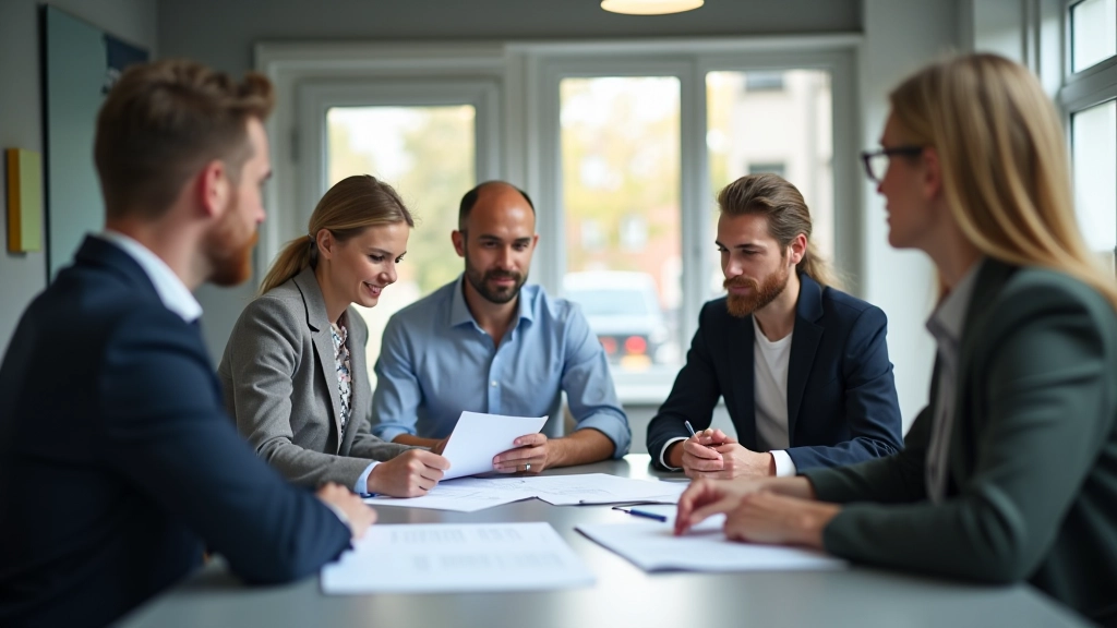 Team in Besprechung zu Bildungsthemen