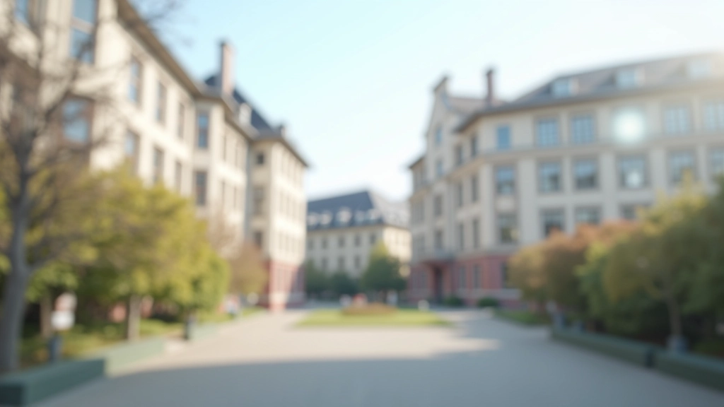 Älteres Universitätsgebäude mit Renovierungsbedarf und modernem Campus daneben